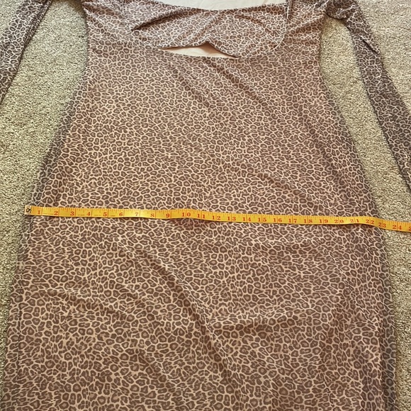 AFRM Leopard Print Kellen Cutout Midi Dress, sz 2X - Picture 13 of 14